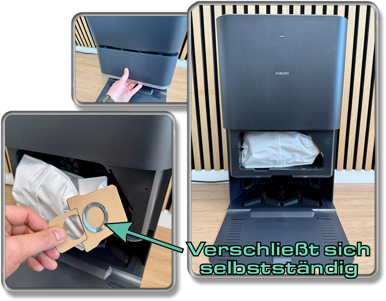 In der Station des Xiaomi X20 Max befindet sich eine Absaugstation