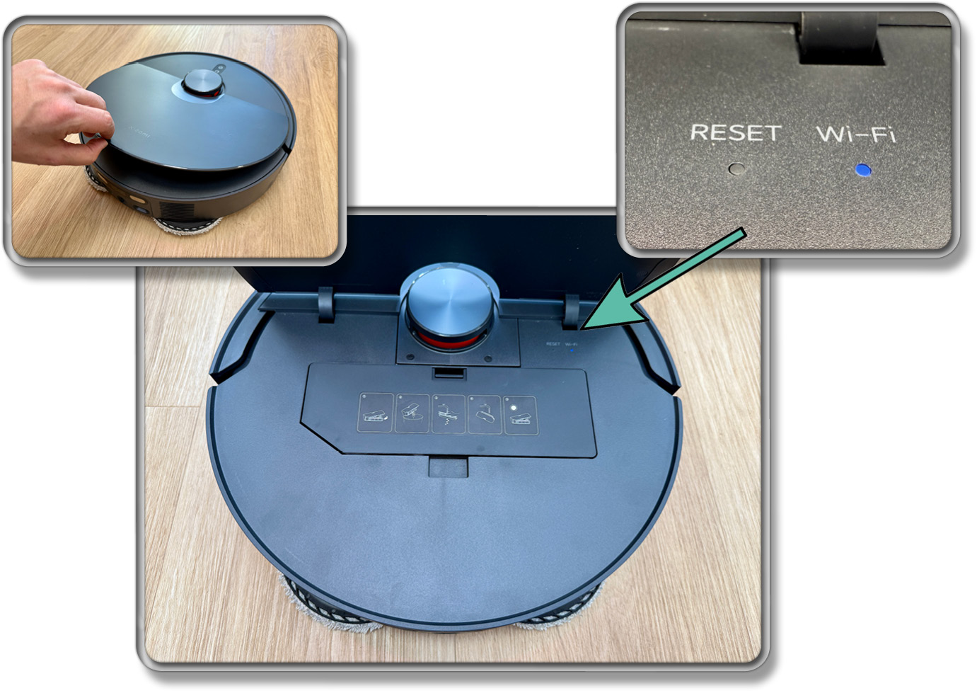 Unter der Haube gibt es weitere Funktionen und den Staubbehälter des Xiaomi X20 Max