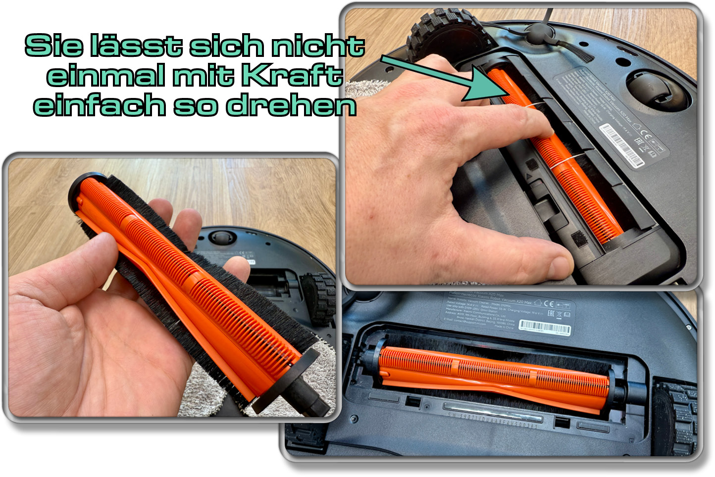 Xiaomi liefert die TriCut Bürste mit, die bei uns nicht funktioniert hat