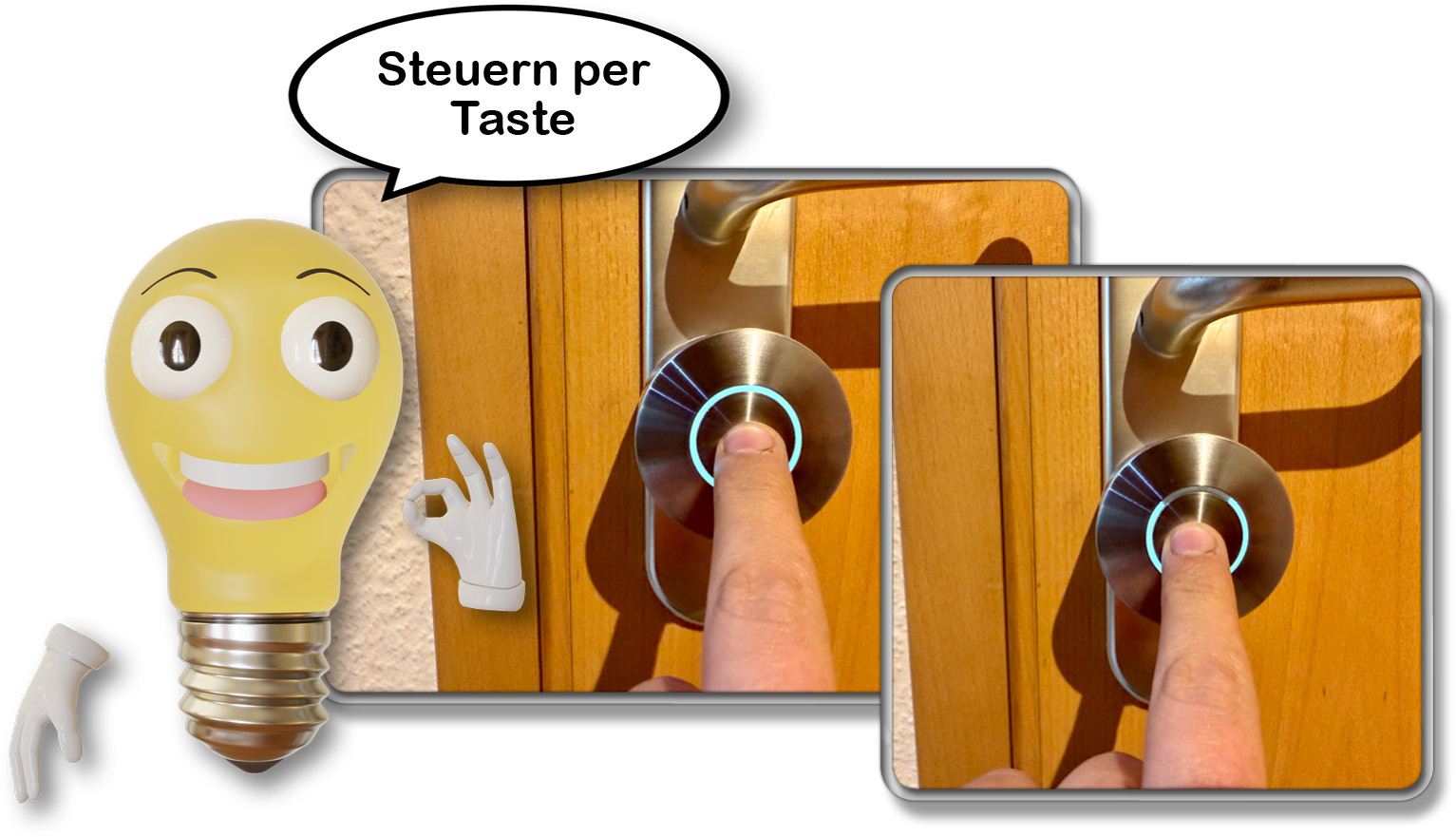 Das Nuki Smart Lock Ultra lässt sich einfach über eine Taste auf der Front steuern