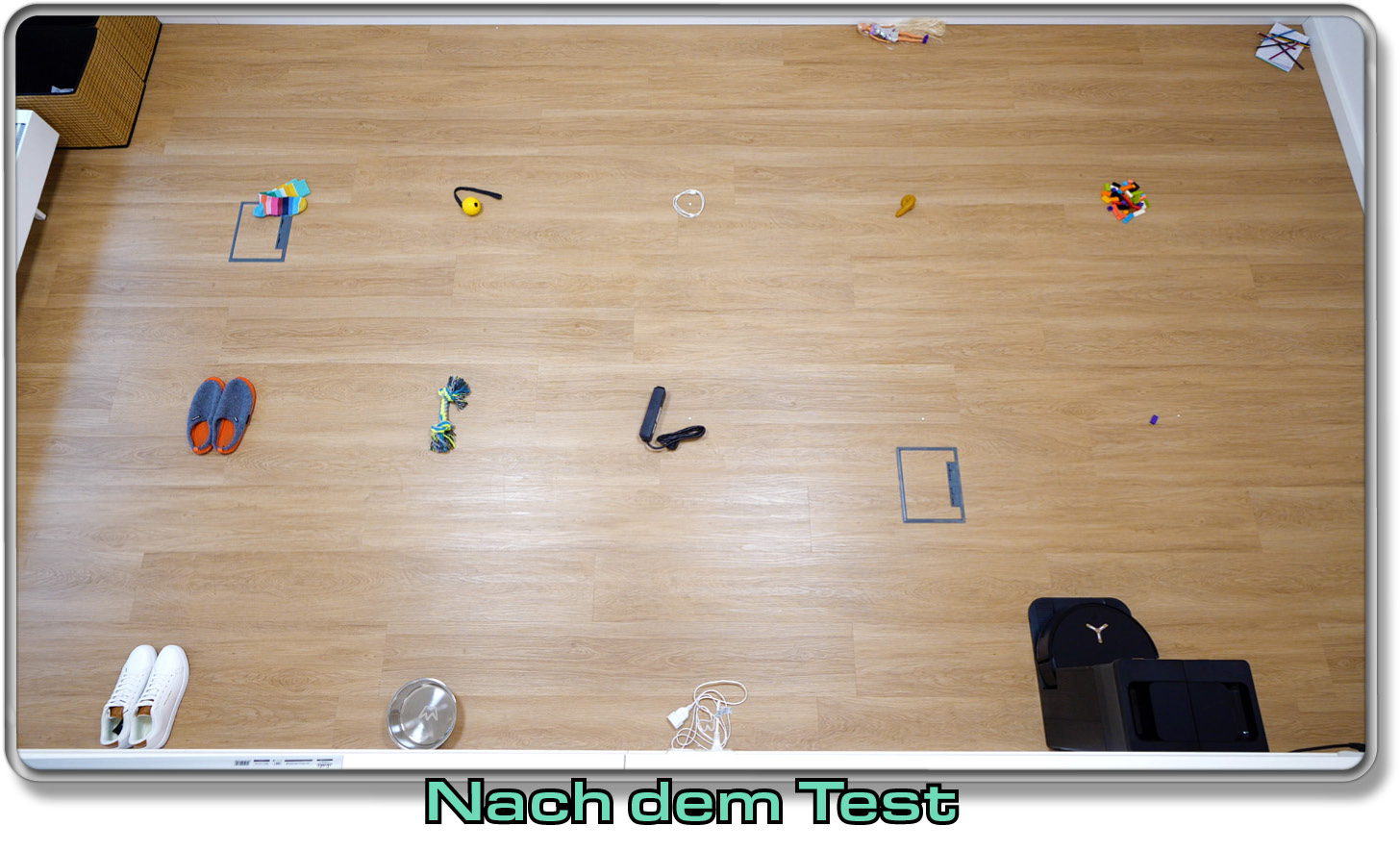 Das Testareal nach dem Obstacle Avoidance-Test