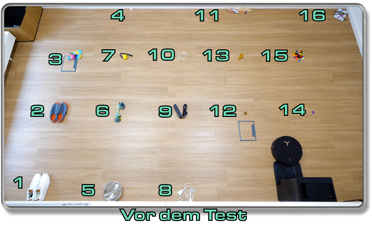 Das Testareal vor dem Obstacle Avoidance-Test