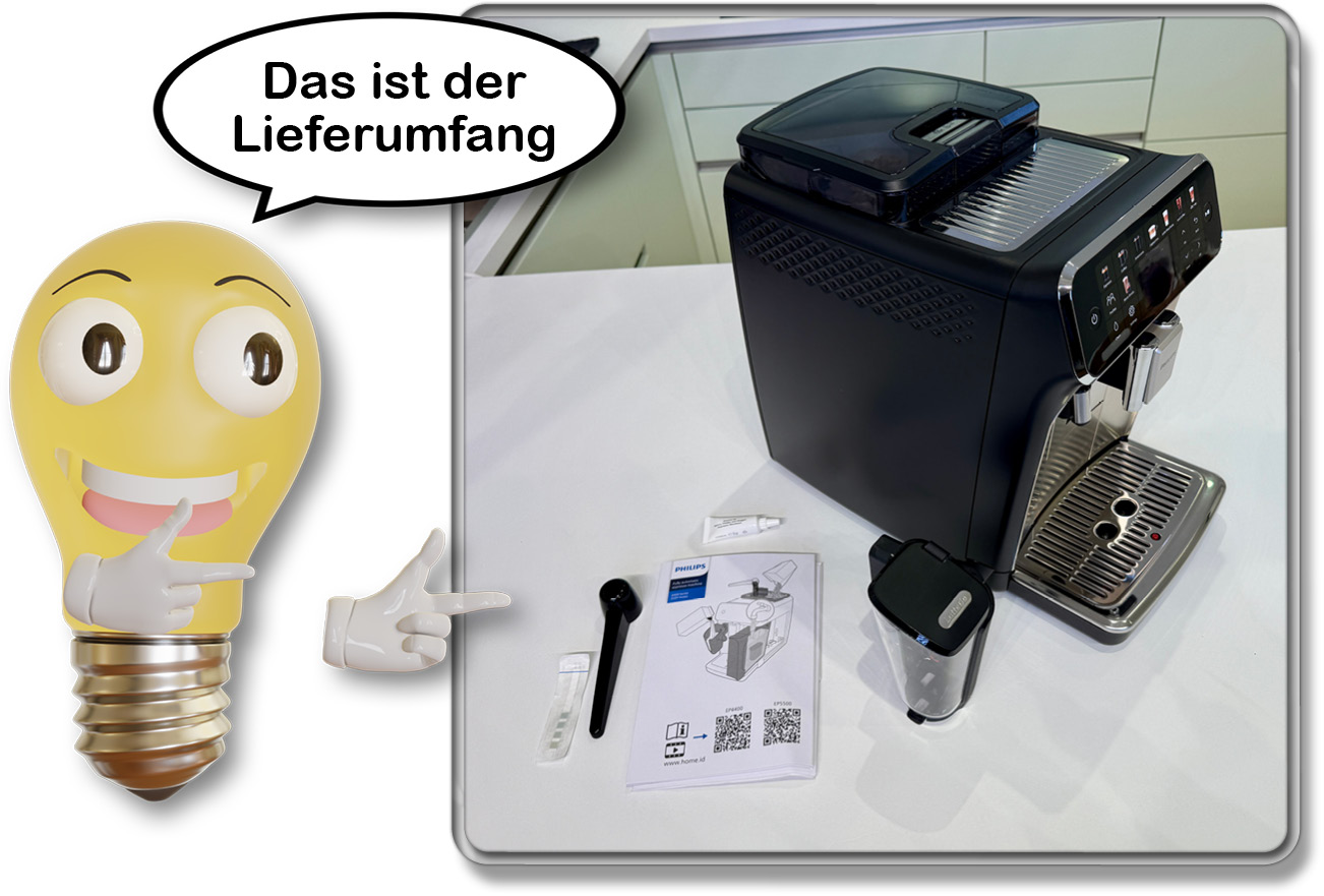 Das ist der Lieferufmang der Philips Series 5500