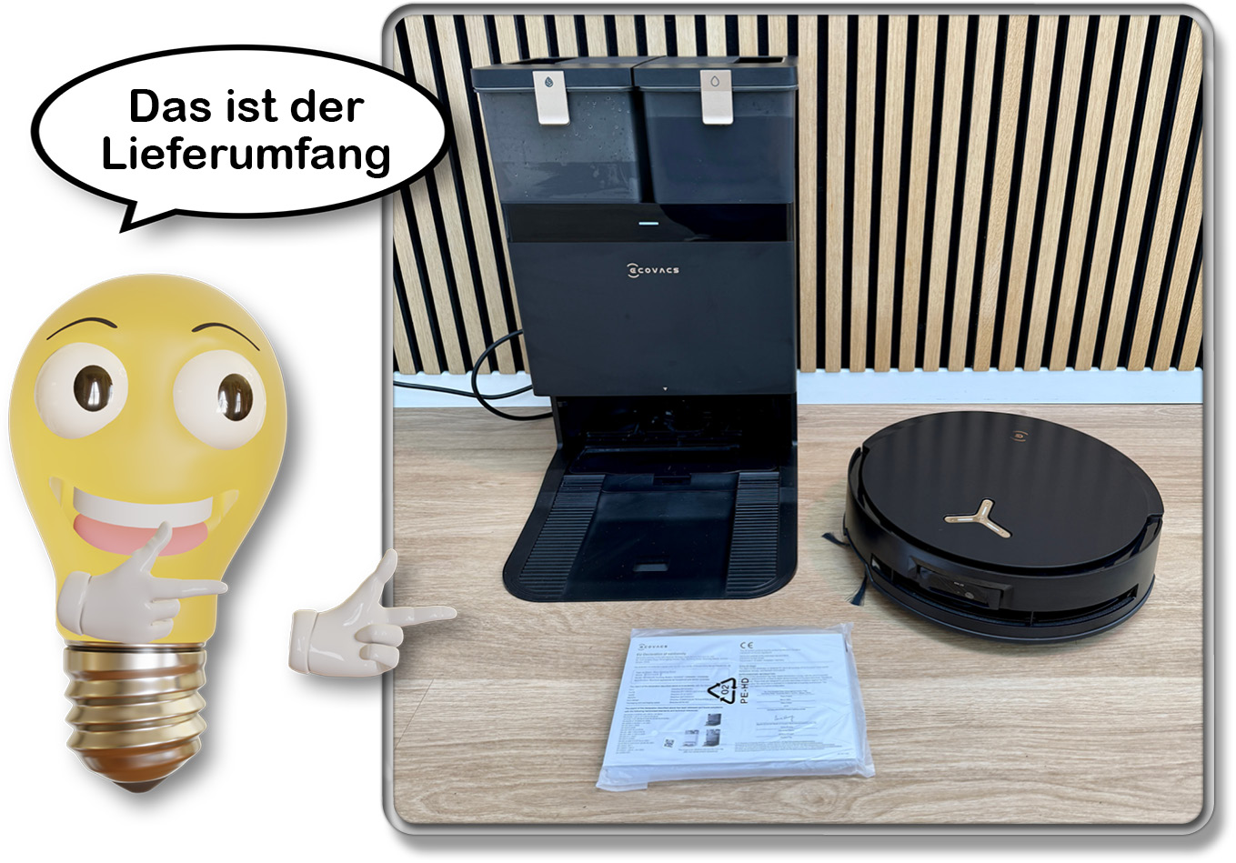 Das ist der Lieferumfang des ECOVACS DEEBOT X8 PRO OMNI