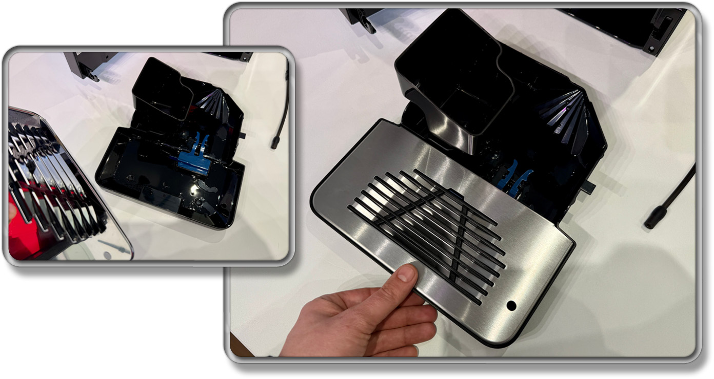 Das ist die Abtropfschale samt Tresterbehälter