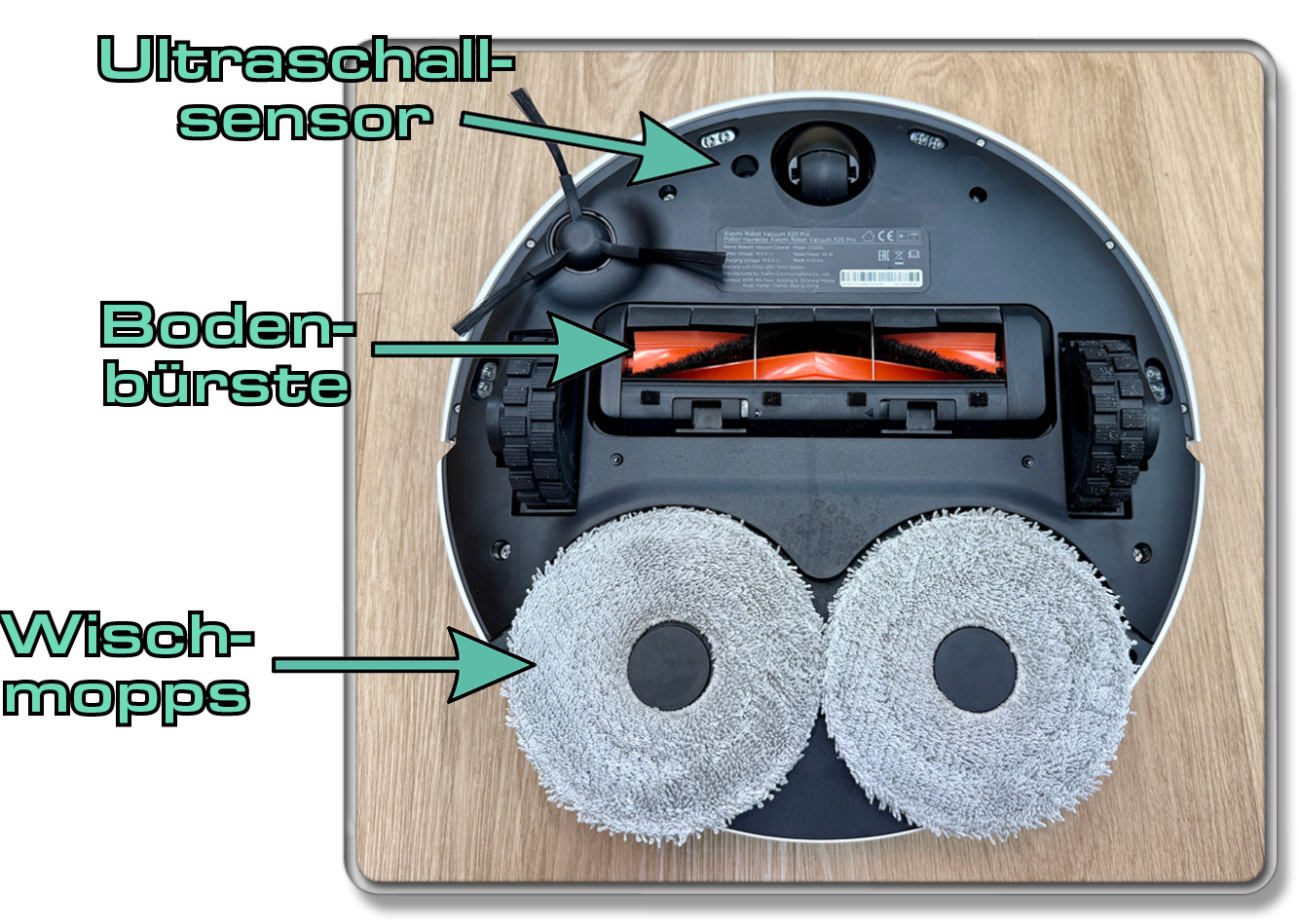 Das ist die Unterseite des Xiaomi X20 Pro