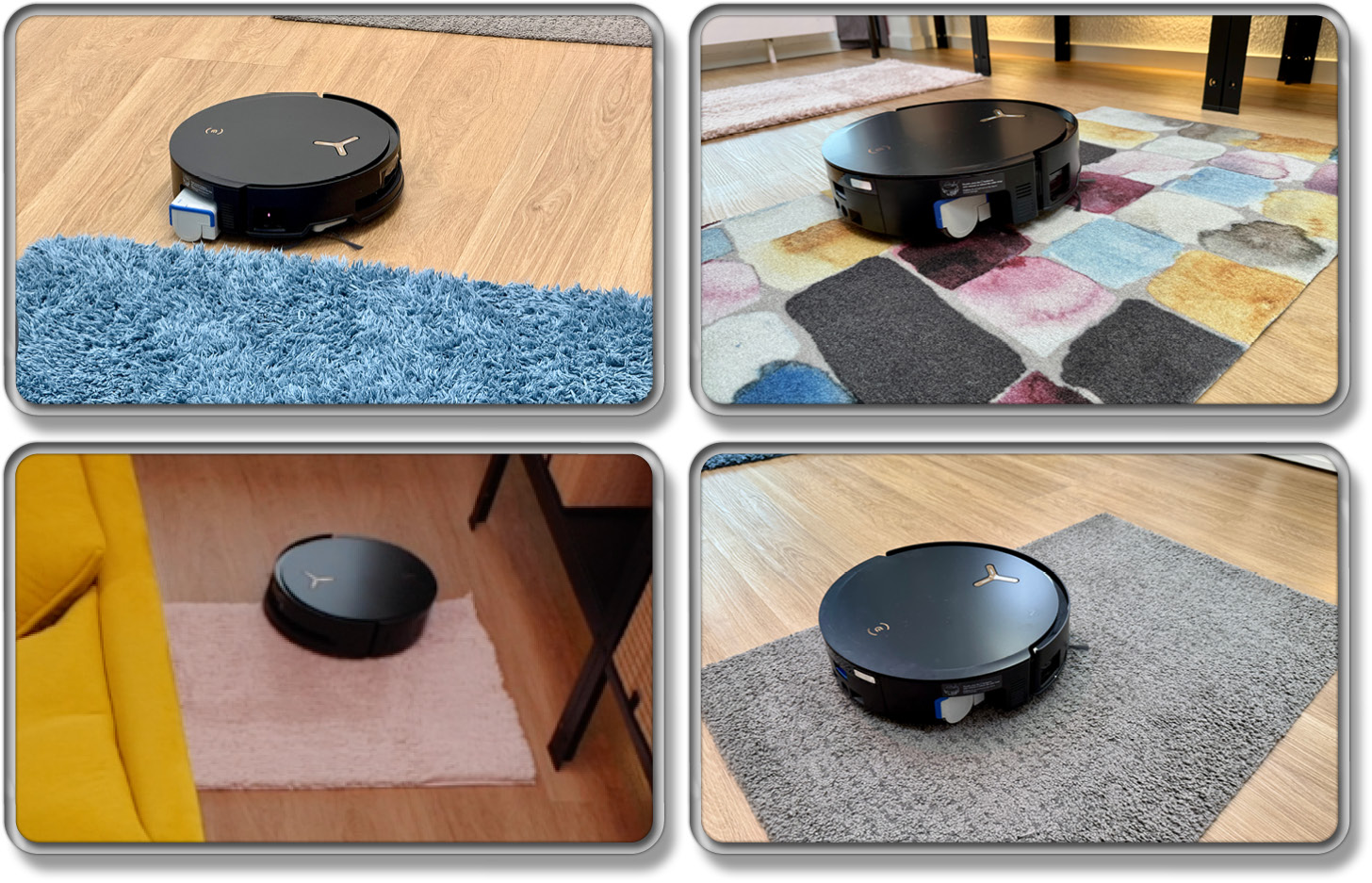 Der ECOVACS DEEBOT X8 PRO OMNI hat jeden Teppich gut befahren, den Blauen jedoch gänzlich gemieden.