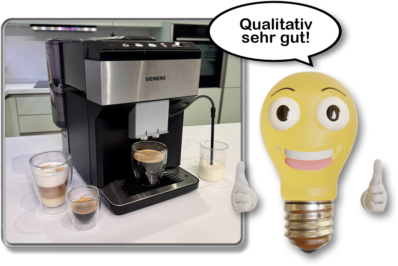 Der Siemens EQ500 classic connect Kaffeevollautomat hat sich im Test bewährt