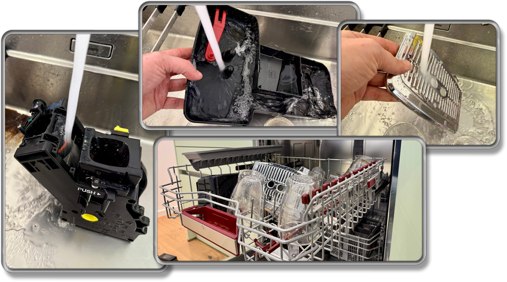 Die Reinigung der Einzelteile