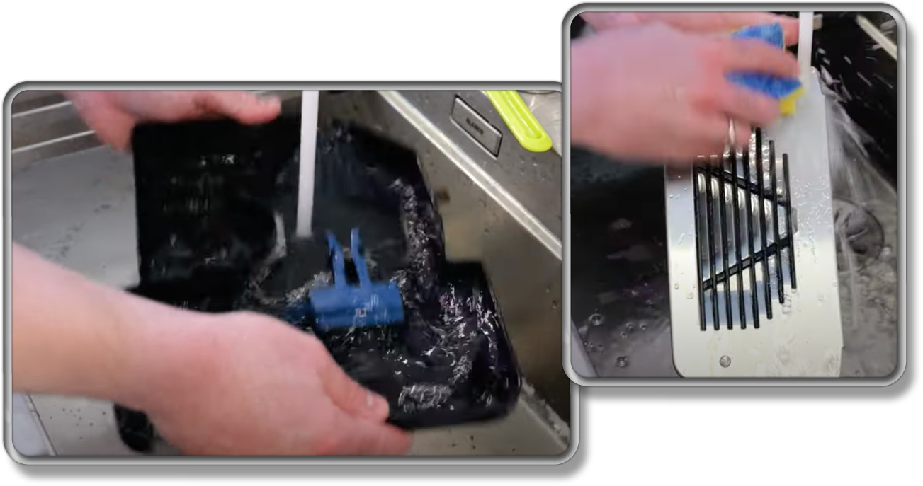 Die Reinigung der Tropfschale