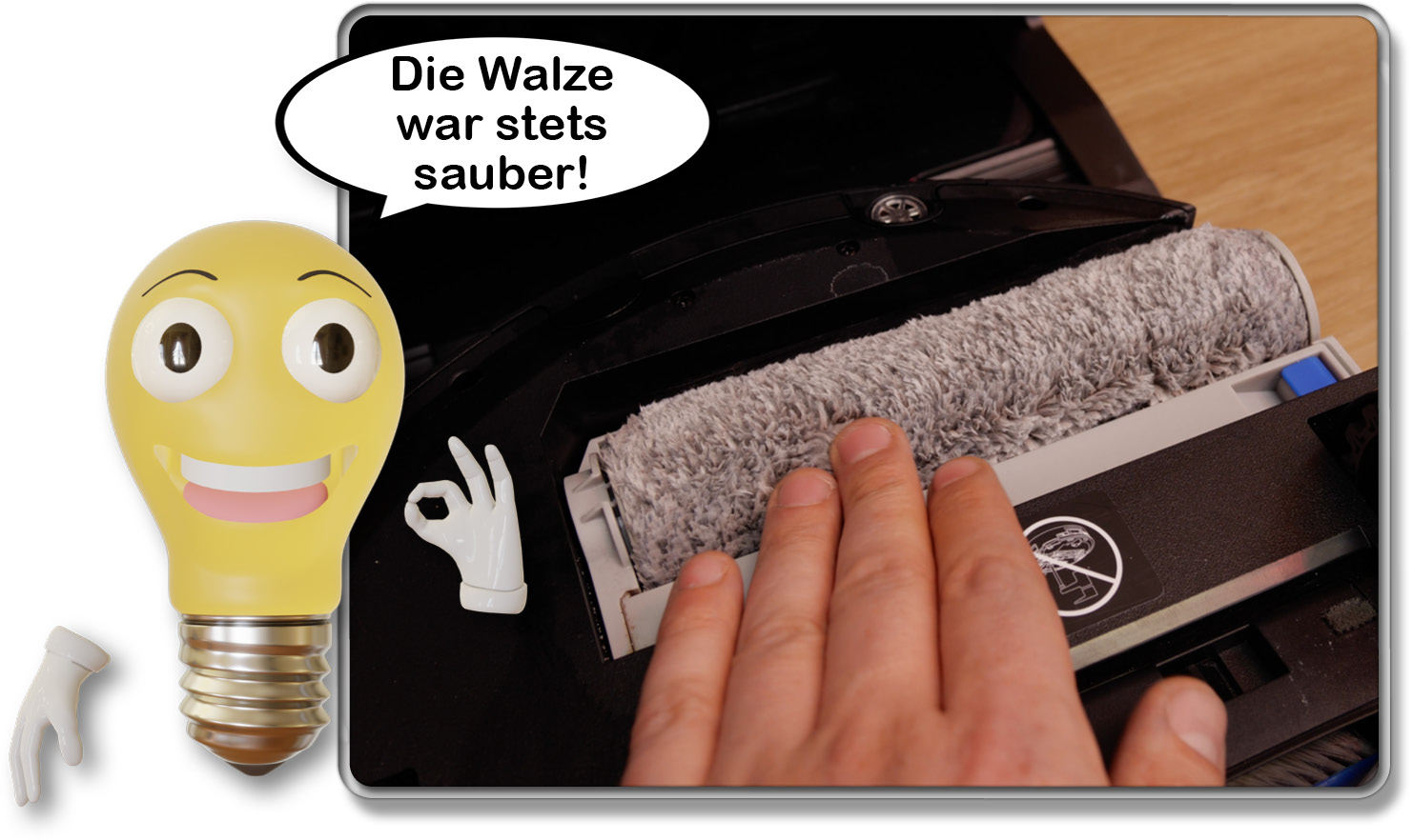 Die Wischwalze war nach jeder Aufgabe und Moppwäsche stets sauber