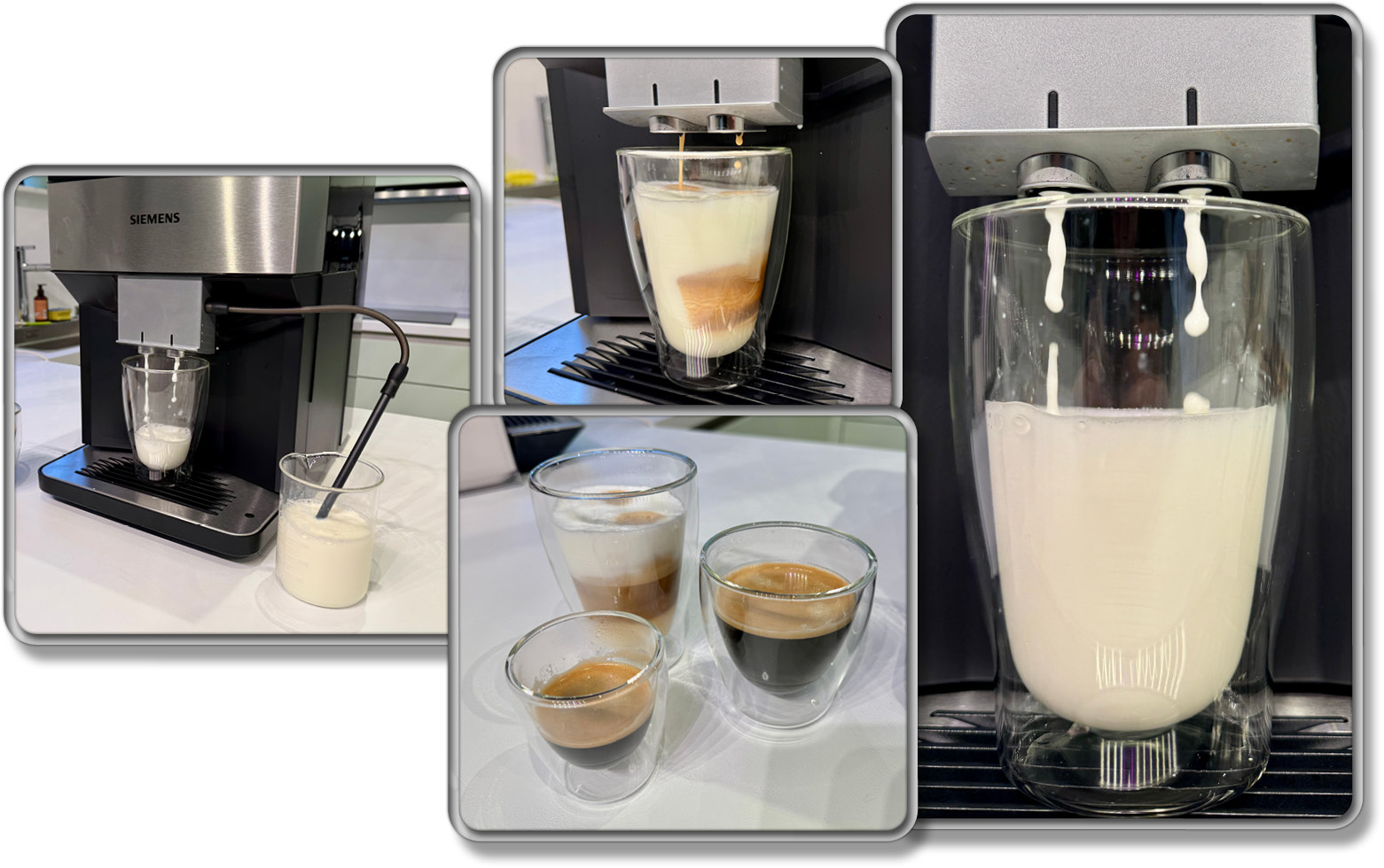 Die Zubereitung eines Cappuccionos mit dem Siemens EQ500 classic connect Kaffeevollautomaten