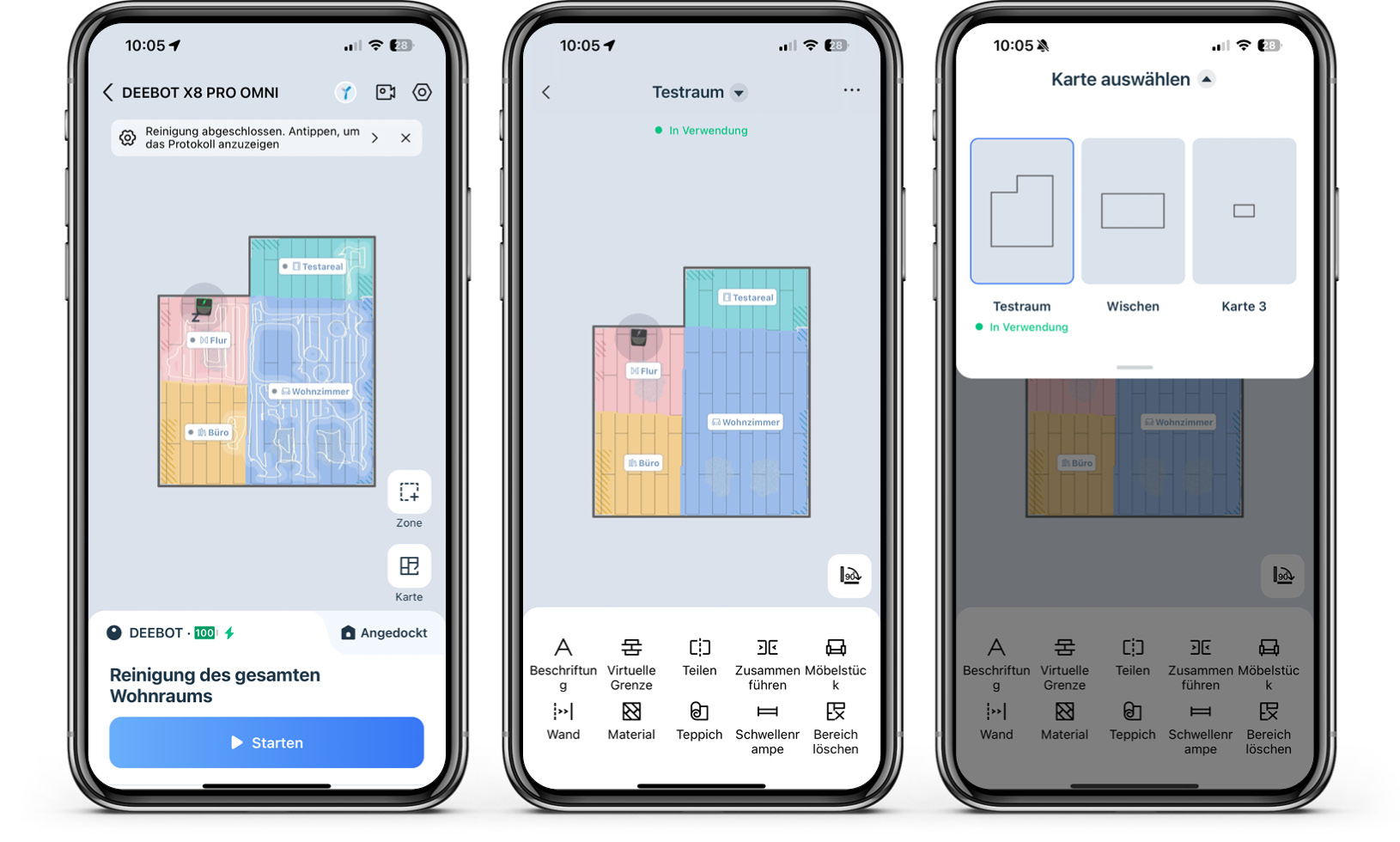 ECOVACS DEEBOT X8 PRO OMNI - App - Karte