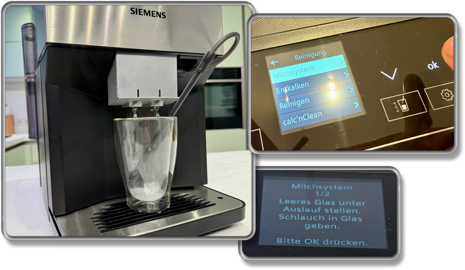 Reinigung des Michsystems