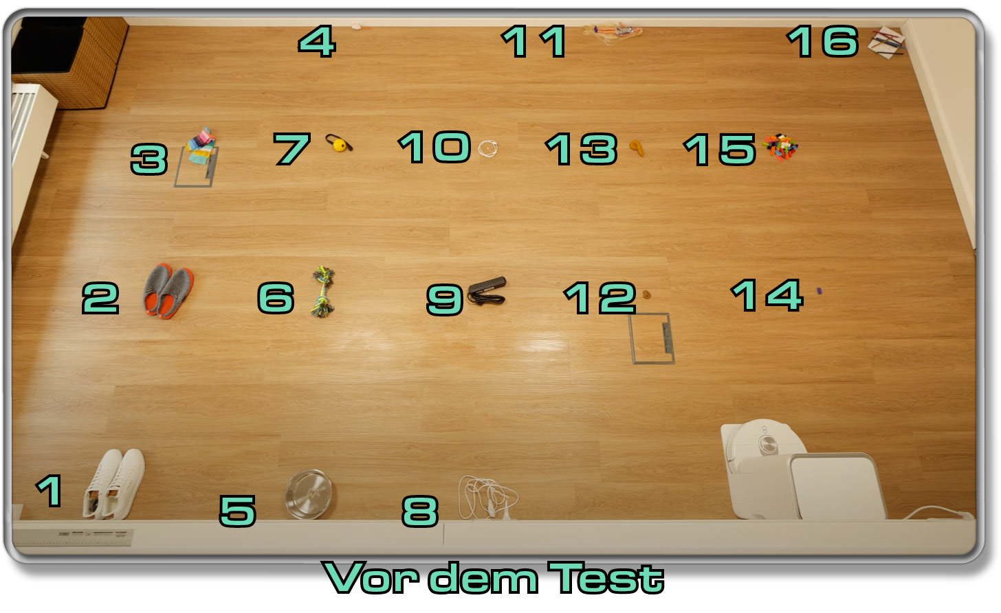 So sieht das Testareal vor dem Test der Obstacle Avoidance aus