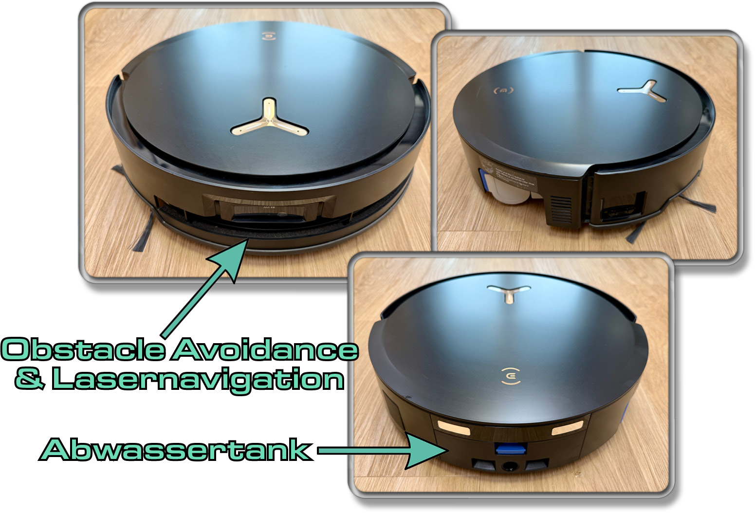 So sieht der ECOVACS DEEBOT X8 PRO OMNI von allen Seiten aus
