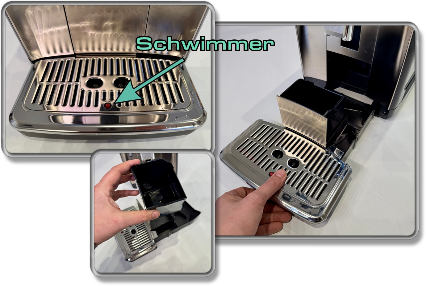 So sieht die Abtropfschale aus