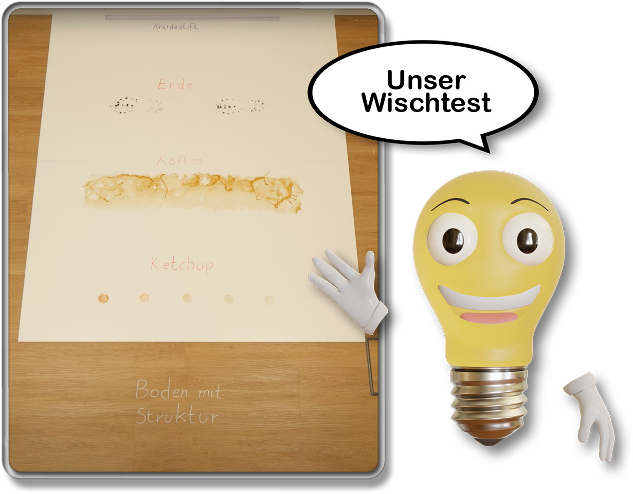 So sieht unser Wischtest aus