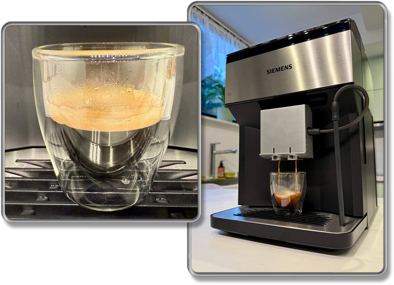 Zubereitung eines Espressos mit dem Siemens EQ500 classic connect Kaffeevollautomaten