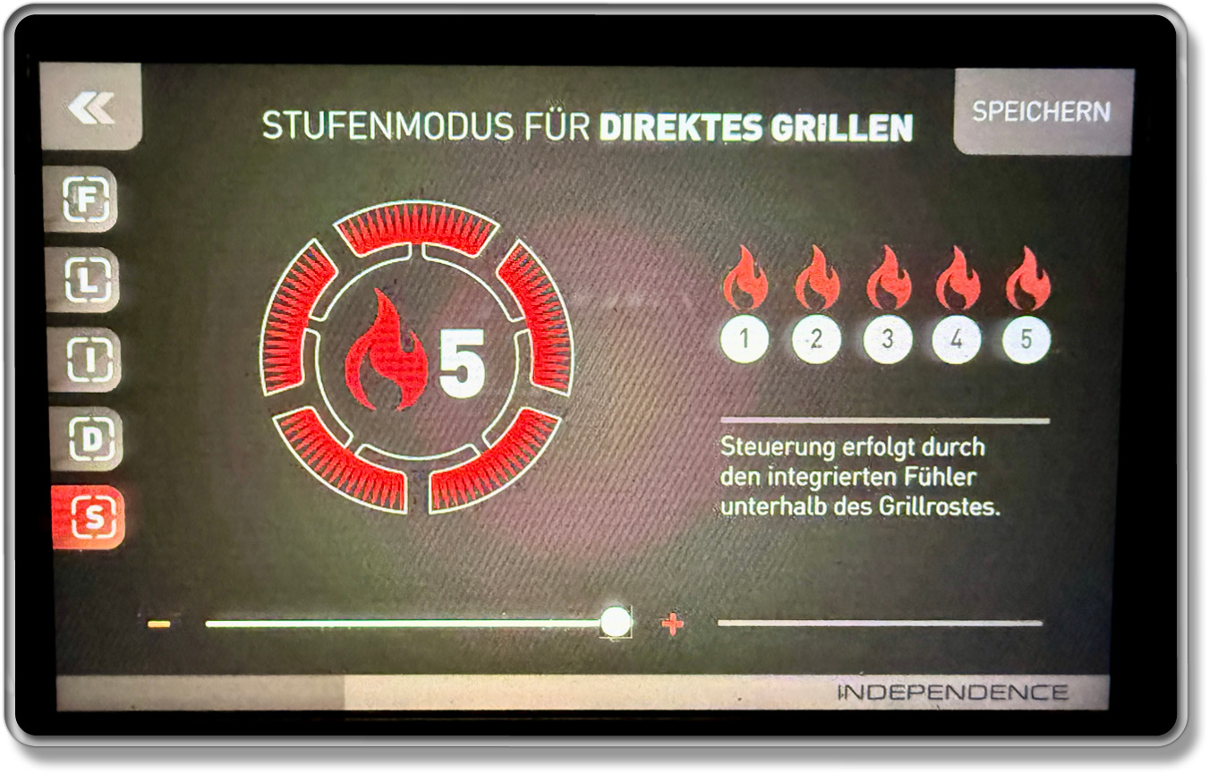 Auch auf verschiedene Stufen lässt es sich Grillen mit dem Grillfürst Independence