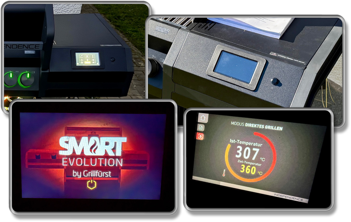 Das ist das smarte Touch-Panel, über das man den Grill smart steuert
