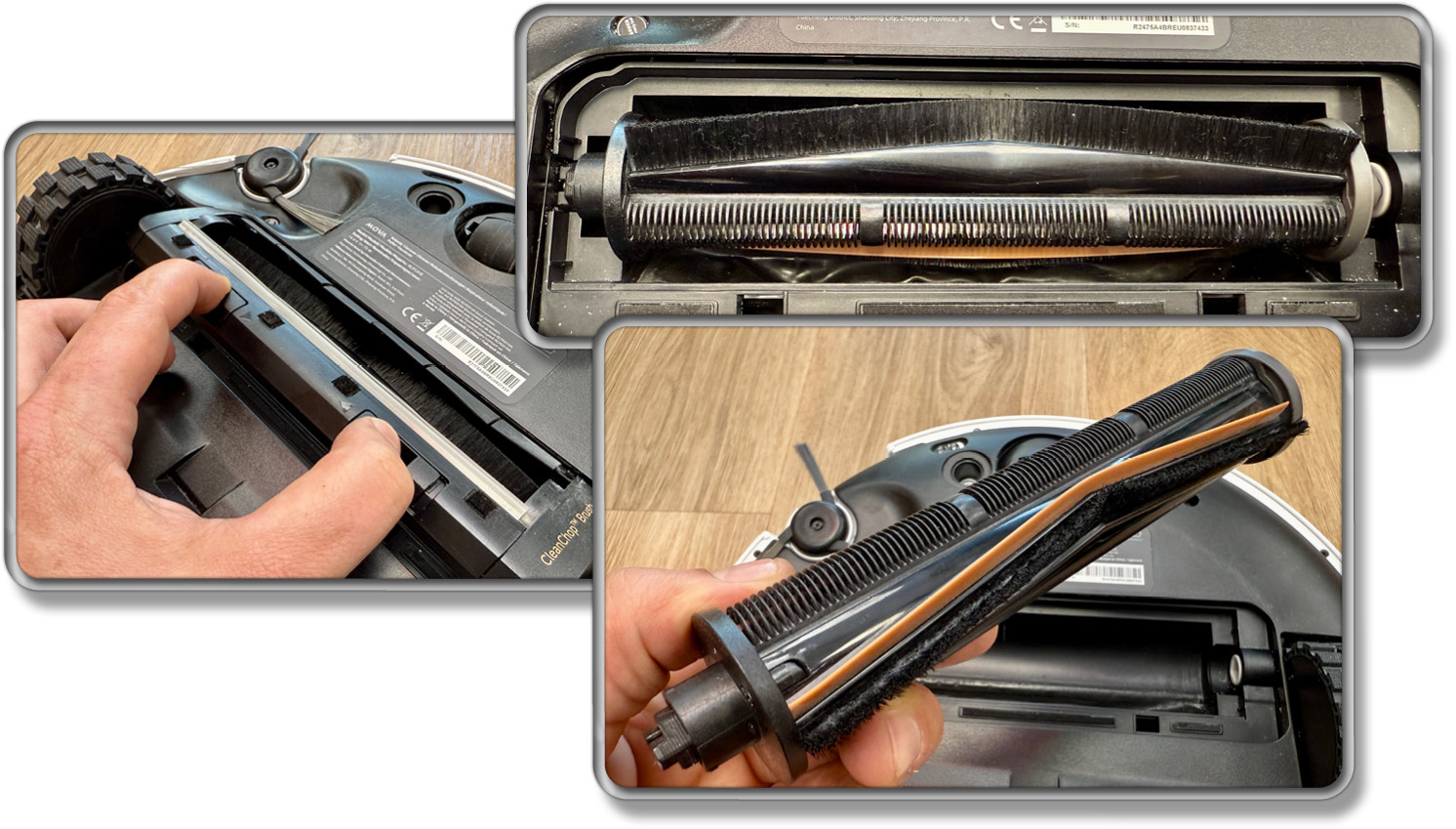 Das ist die Verbaute TriCut-Bürste, die das Aufwickeln von Haaren verhindern soll