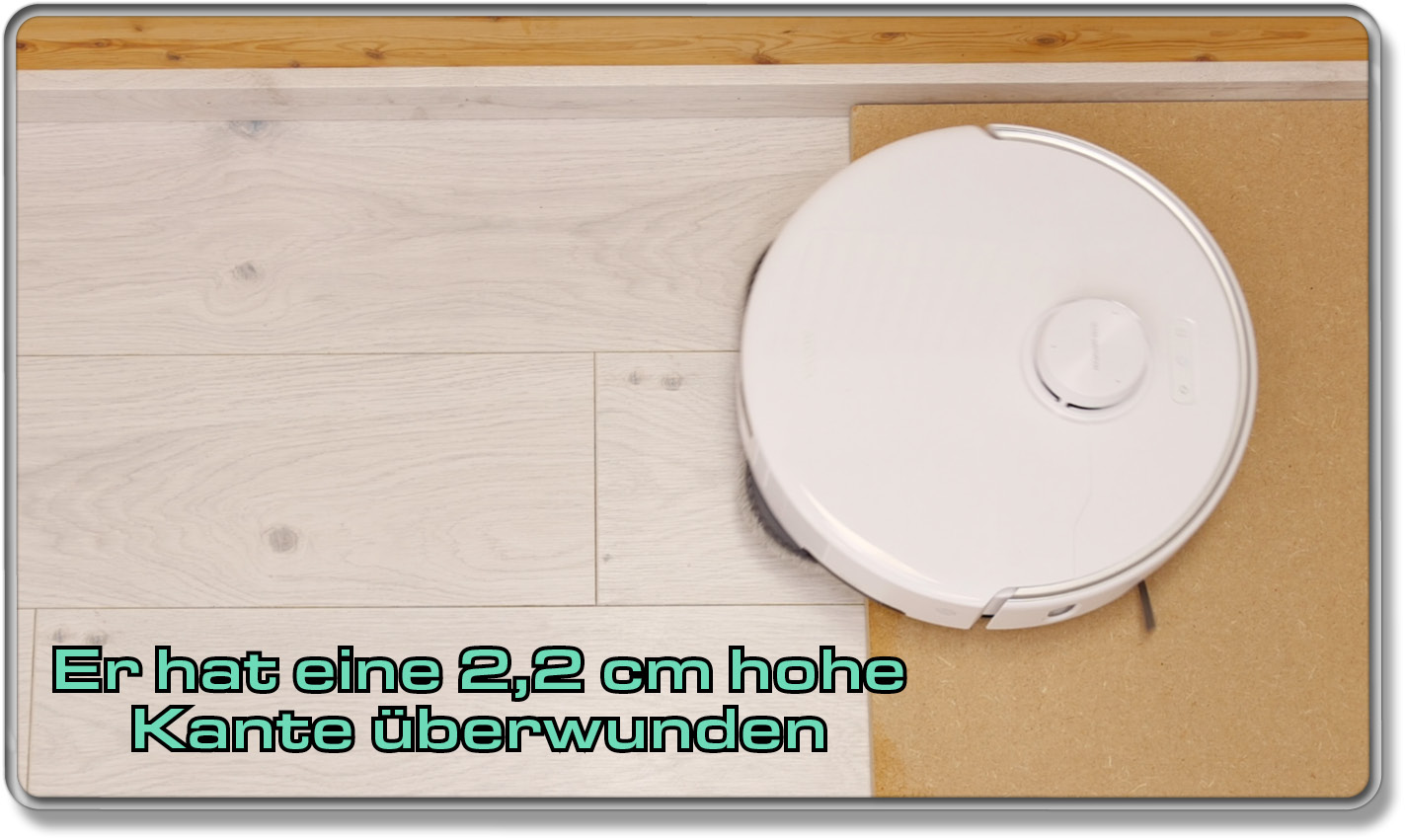 Der Mova P50 Pro Ultra kann eine 2,2 cm hohe Kante überwinden