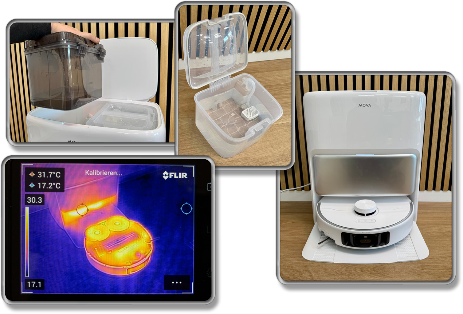 Die Moppwäsche erfolgt mit heißem Wasser, damit der Schmutz besser gelöst wird