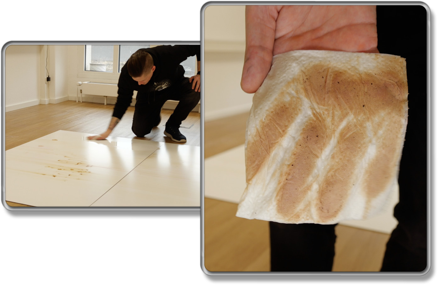 Die Schmutzaufnahme ist leider nicht gut ausgefallen