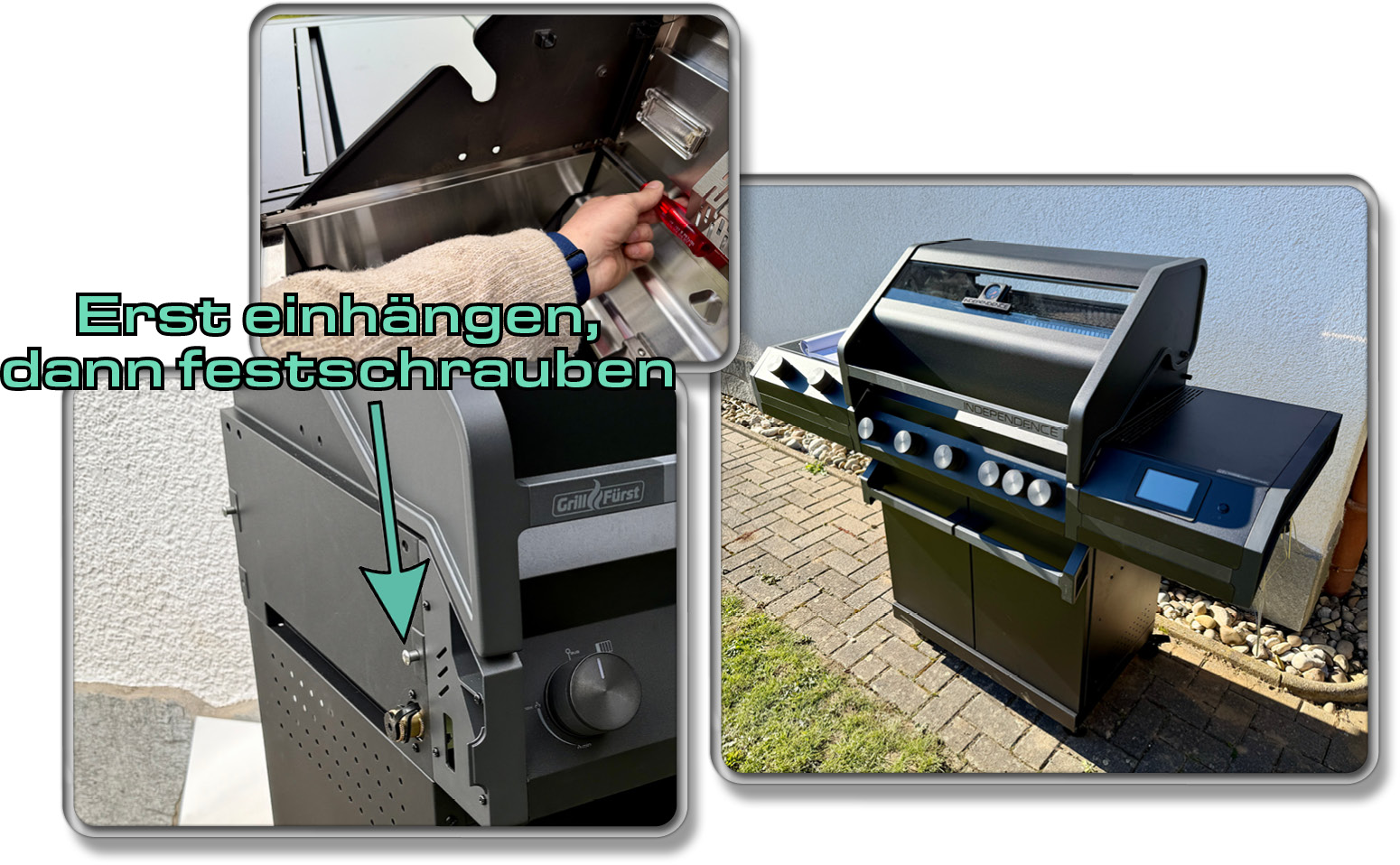 Die Seitenteile werden einfach eingehängt, da sie großteils vormontiert sind