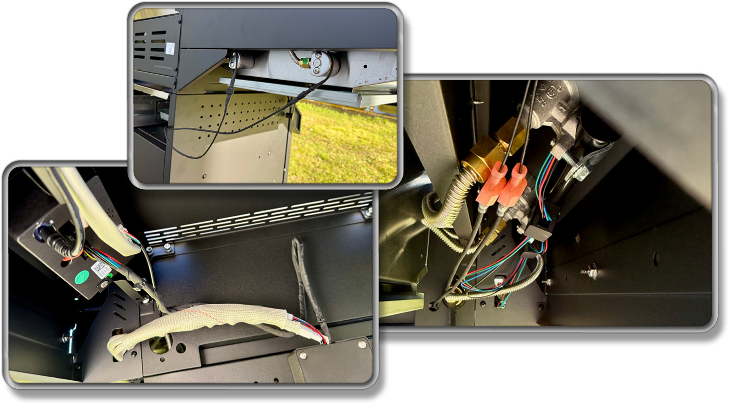 Die Verkabelung unter dem Gerät war nicht ganz so einfach zu verbinden