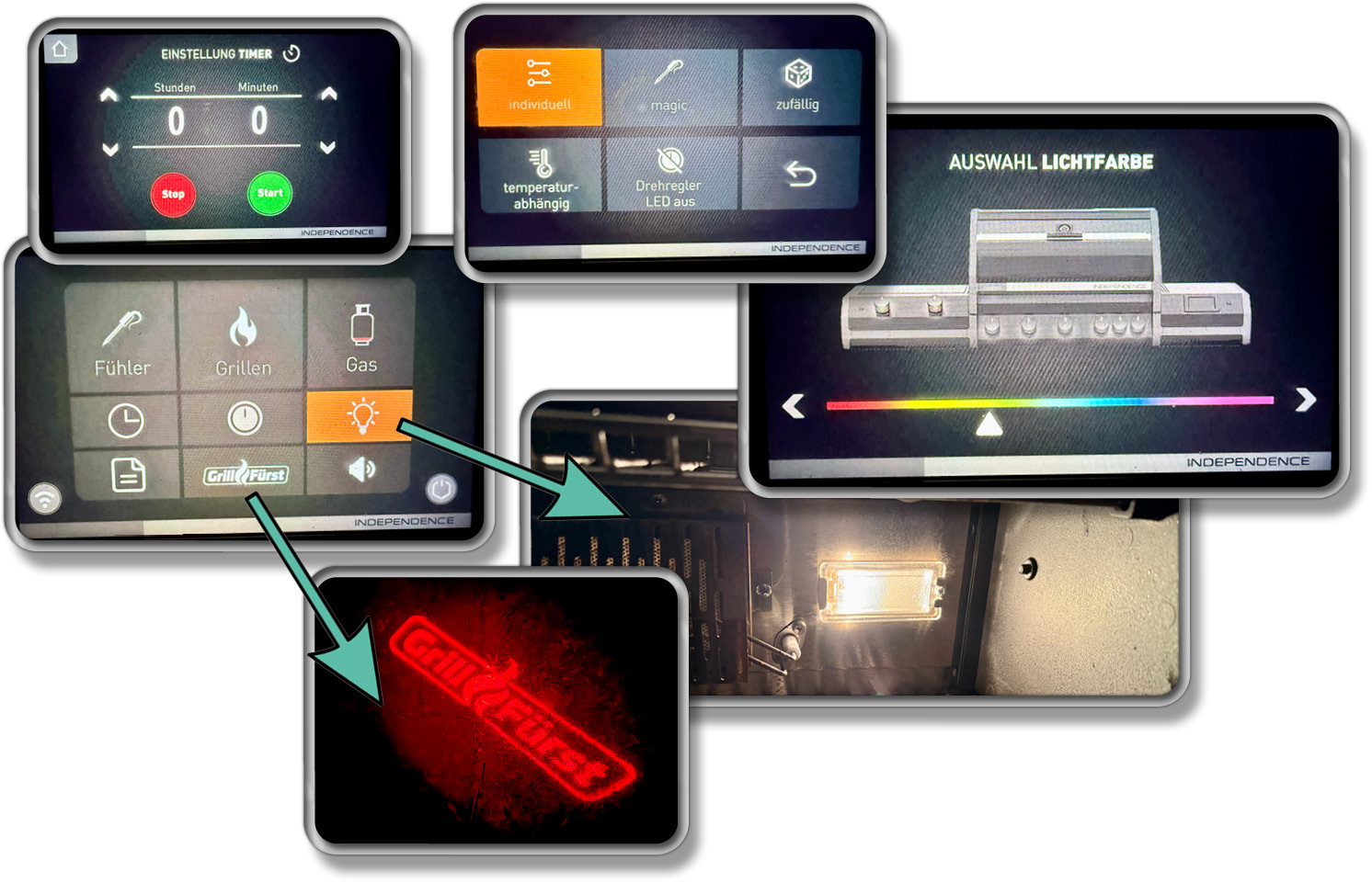 Die weiteren Einstellungen des Displays