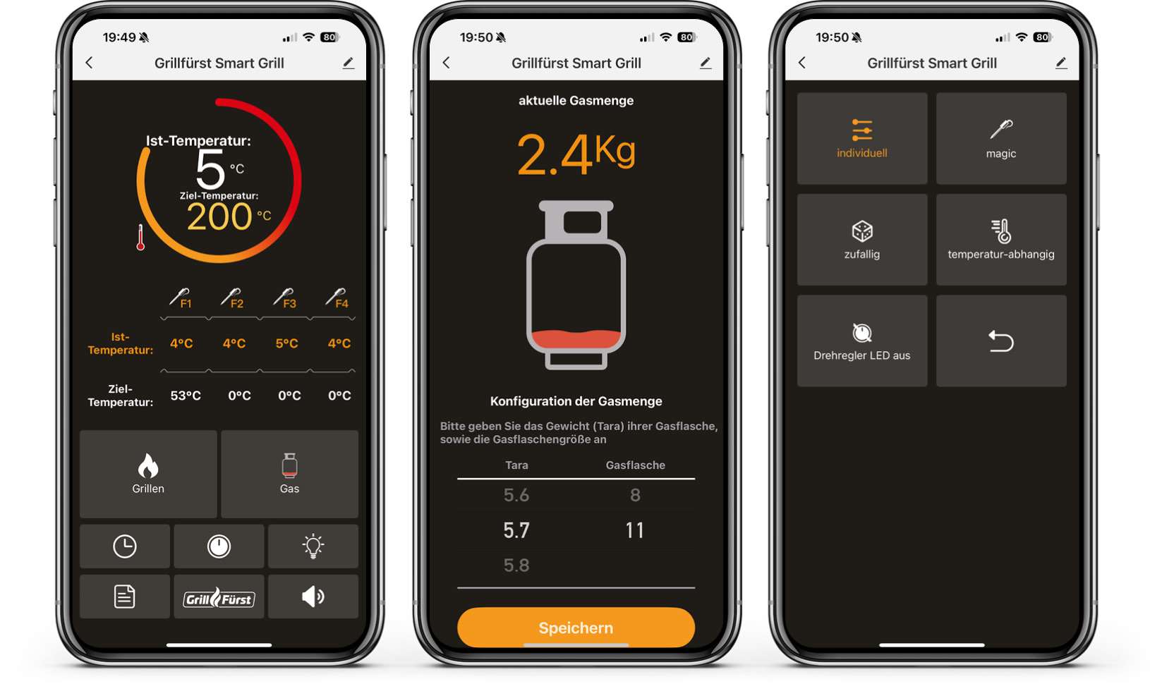 Grillfürst Independence - App - Übersicht 1