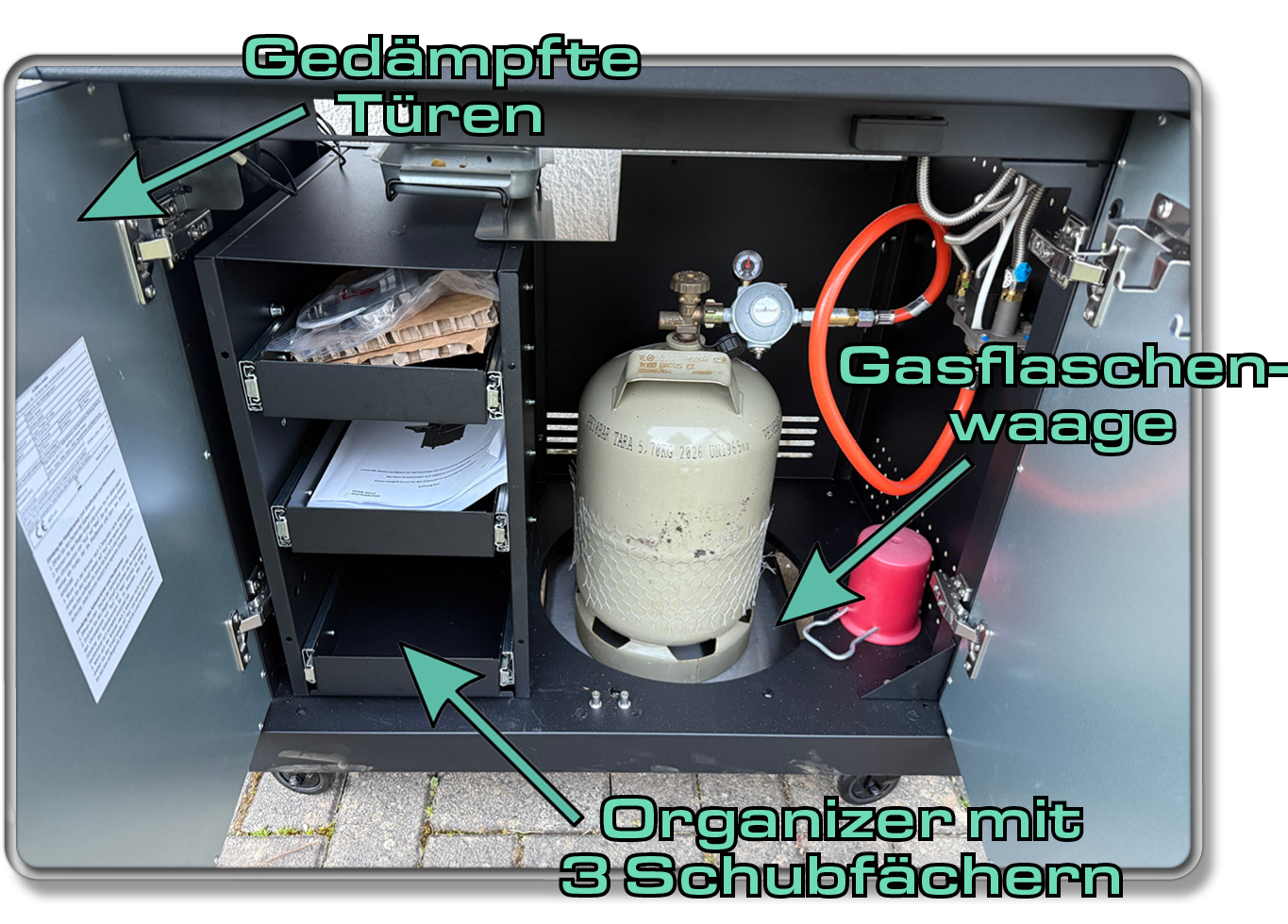 Im nächsten Schritt muss der Organizer zusammengebaut werden