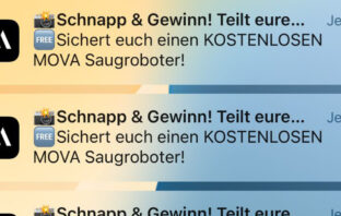 Mova Saugroboter Werbung Spam