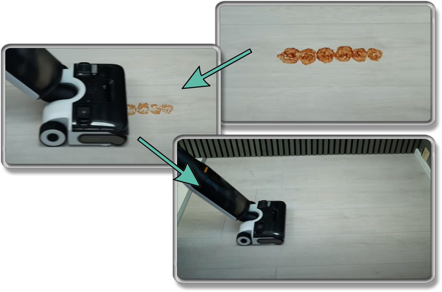 Roborock F25 ACE - Getrocknete Verschmutzung