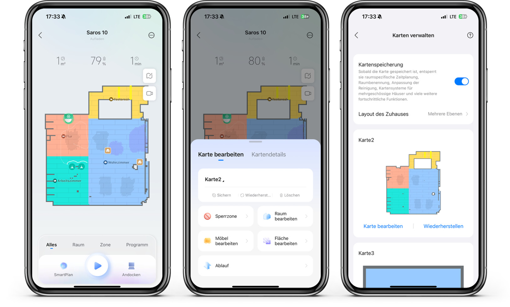 Roborock Saros 10 - App - Karte