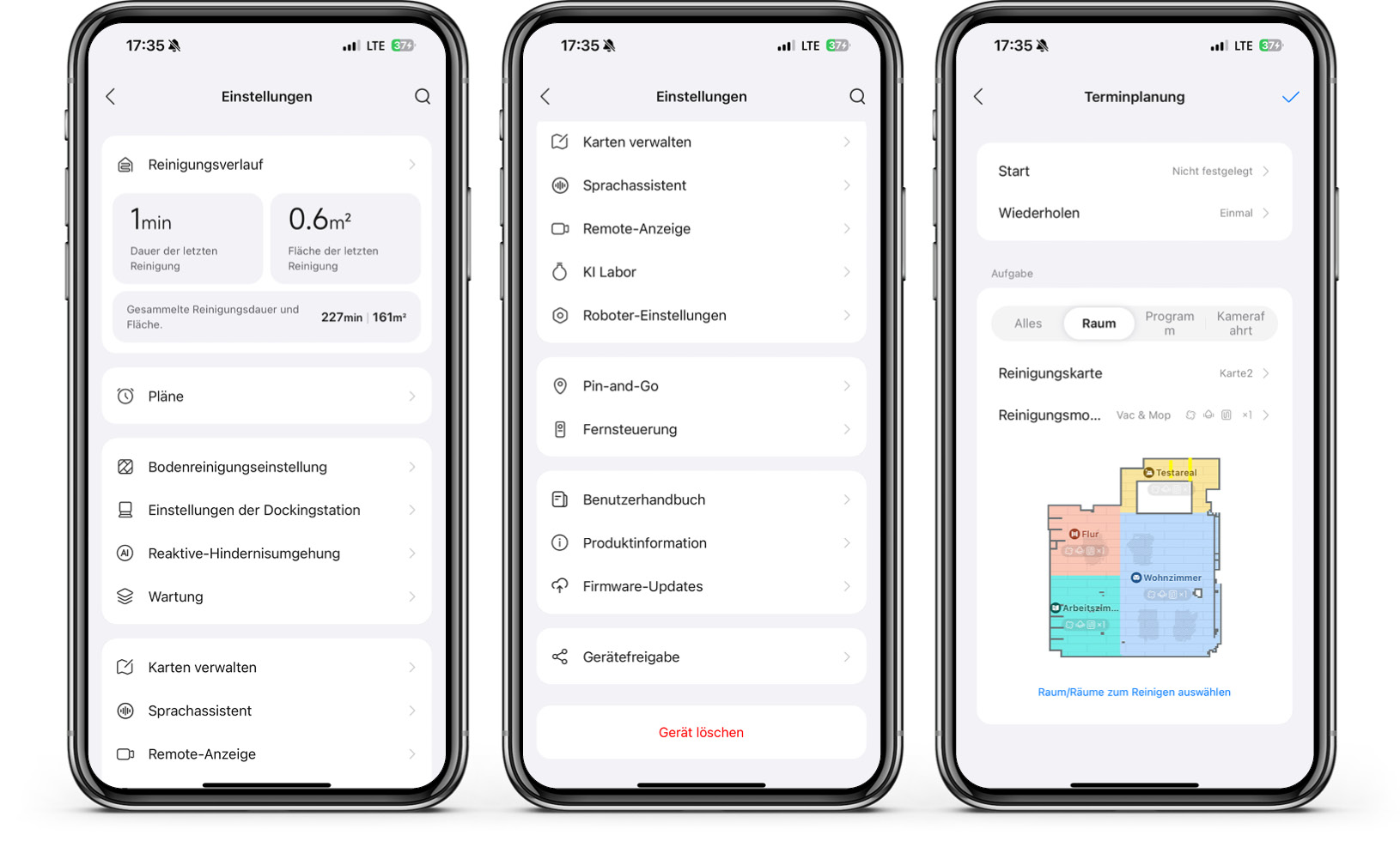 Roborock Saros 10 - App - Weitere Einstellungen
