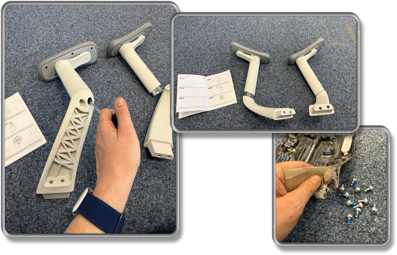 Schritt 2 - Armlehnen zusammenbauen