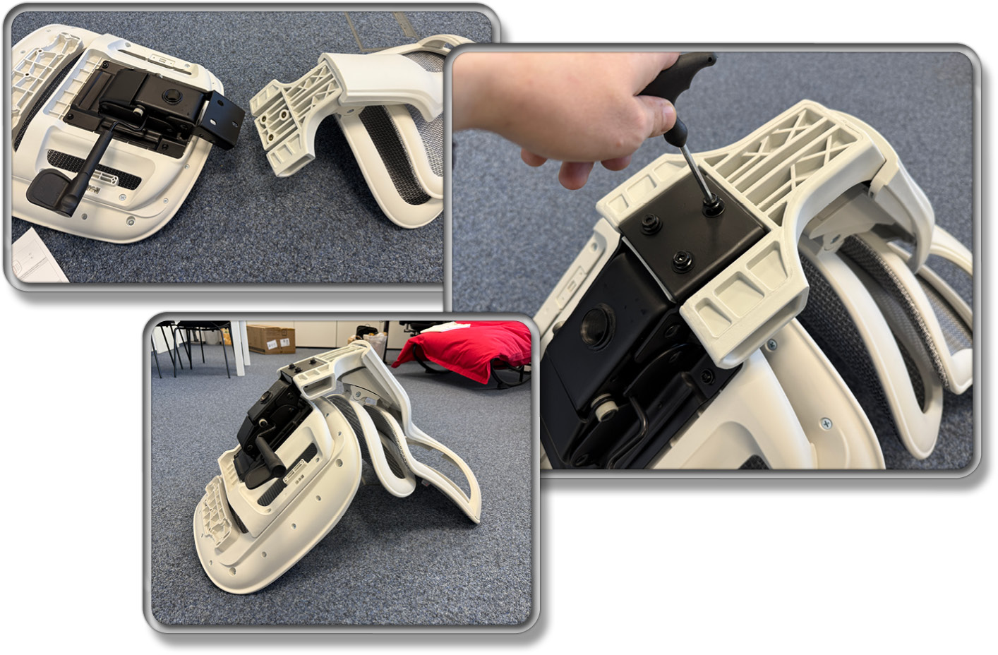 Schritt 4 - Sitzpolster und Rückenlehne verbinden