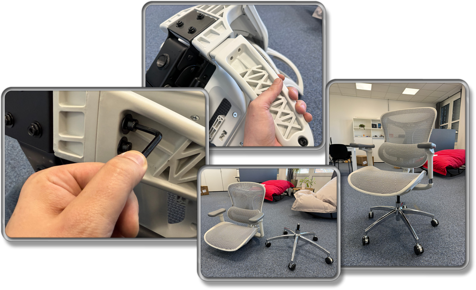 Schritt 5 - Armlehnen anbringen und Stuhl zusammensetzen