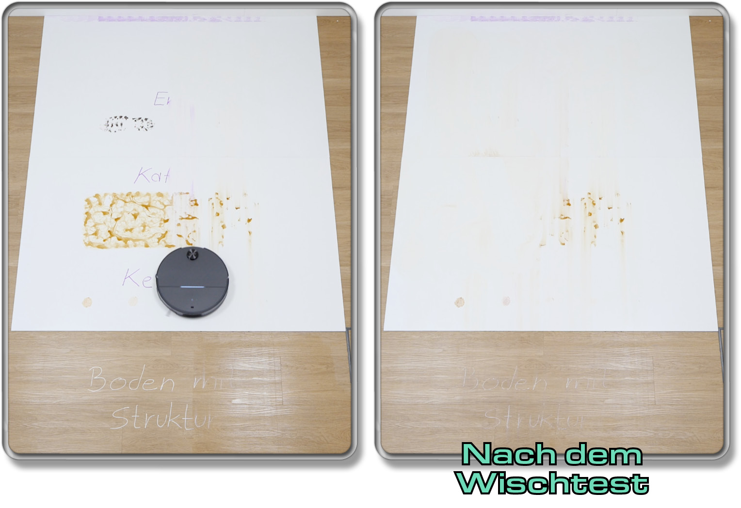 So sieht das Wischbild nach dem Wischen aus