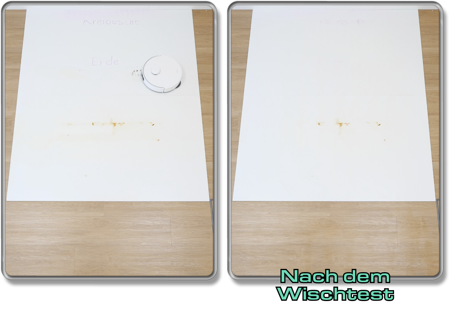 So sieht das Wischergebnis aus