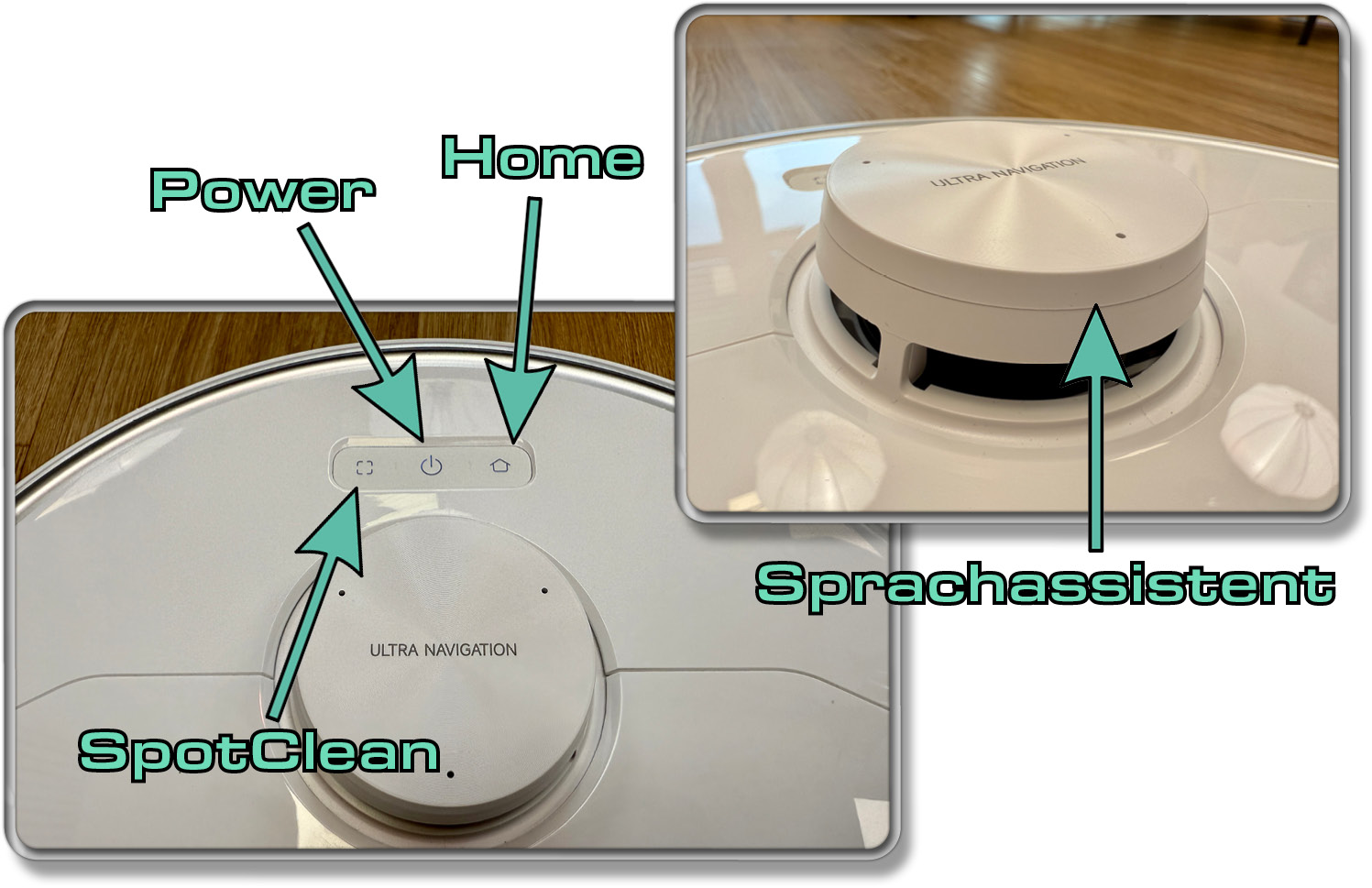 Über diese Tasten wird der Mova P50 Pro Ultra manuell gesteuert