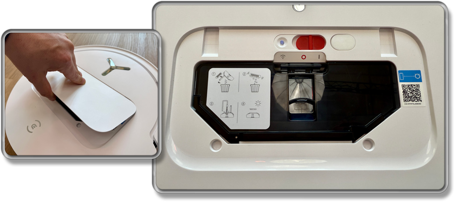 Das alles befindet sich unter der Abdeckung des Saugroboters