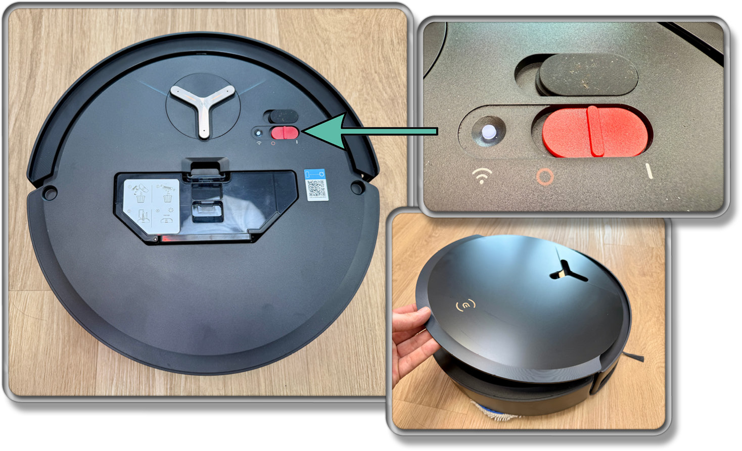 Das befindet sich unter der magnetisch haftenden Haube