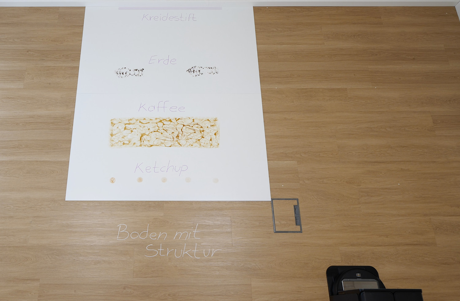 Das ist das Wischareal vor dem Wischtest