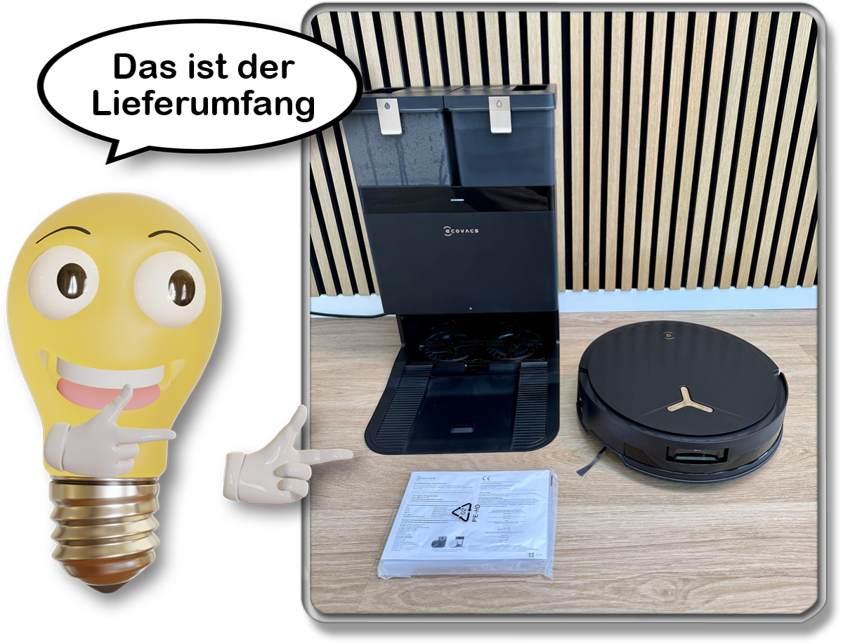 Das ist der Lieferumfang des ECOVACS DEEBOT T50 MAX PRO OMNI