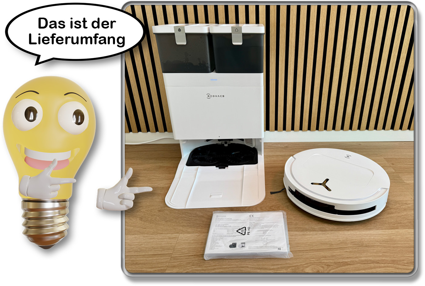 Das ist der Lieferumfang des ECOVACS DEEBOT T50 OMNI