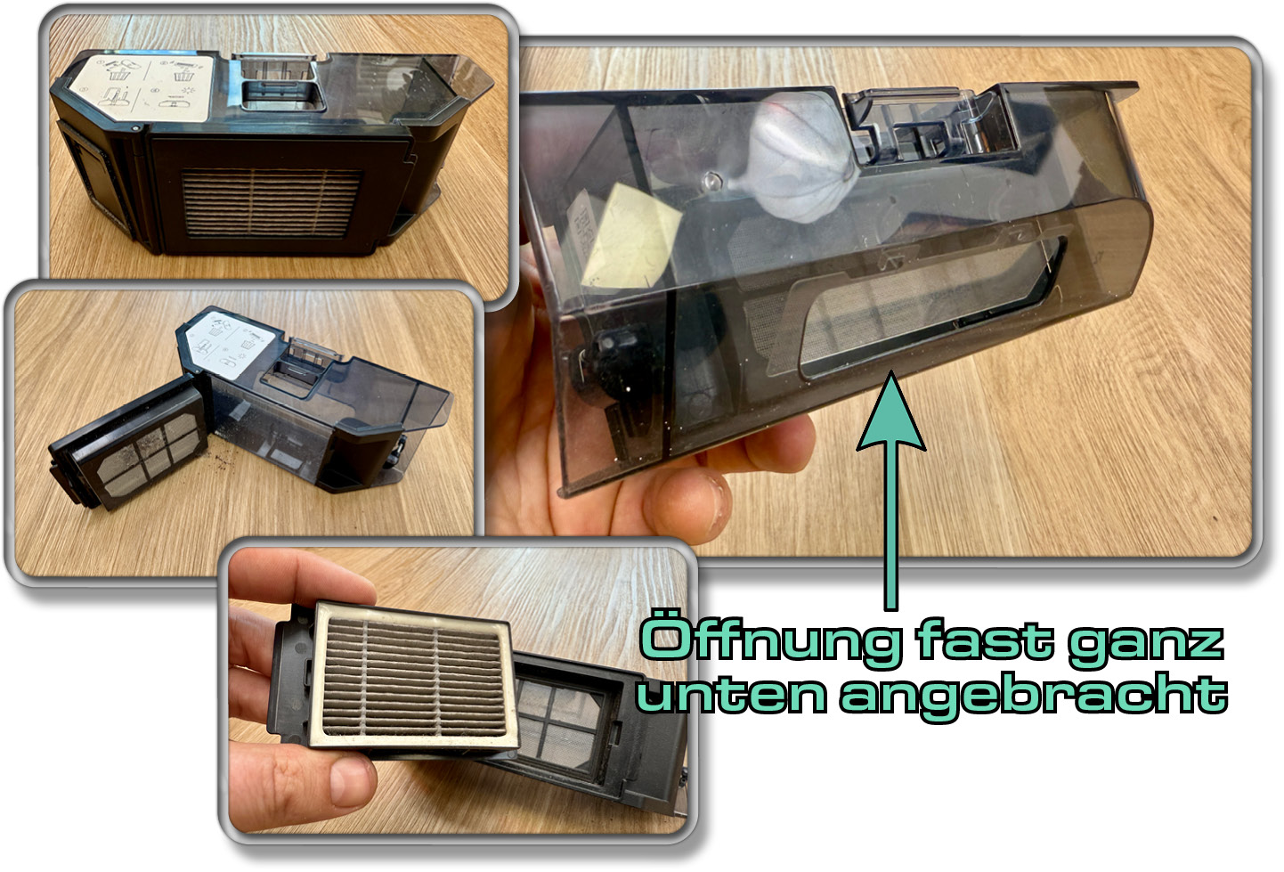 Das ist der Staubbehälter des ECOVACS DEEBOT T50 MAX PRO OMNI